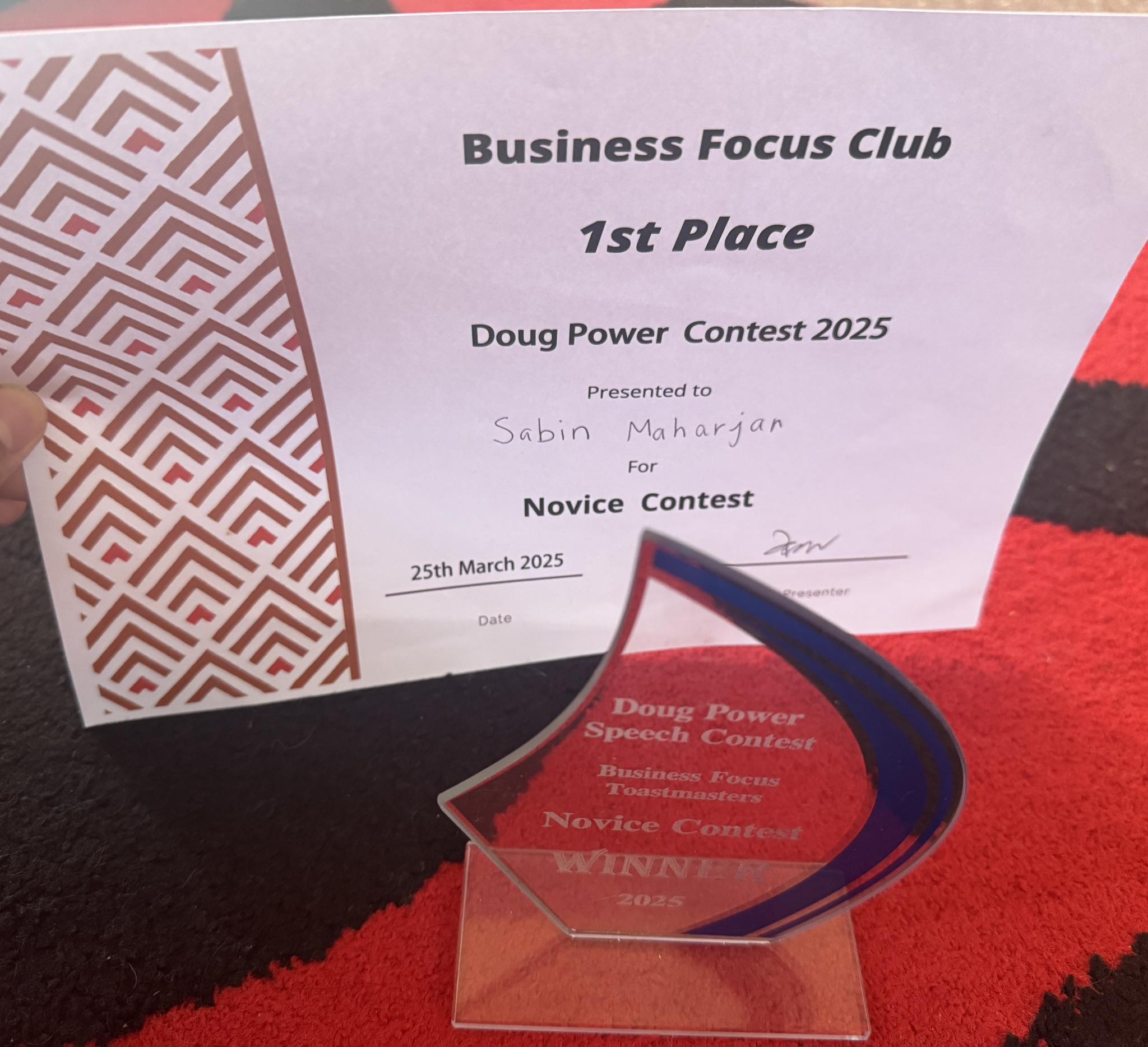 Business Focus Club 1st Place